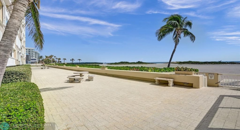 Spacious oceanfront patios.
