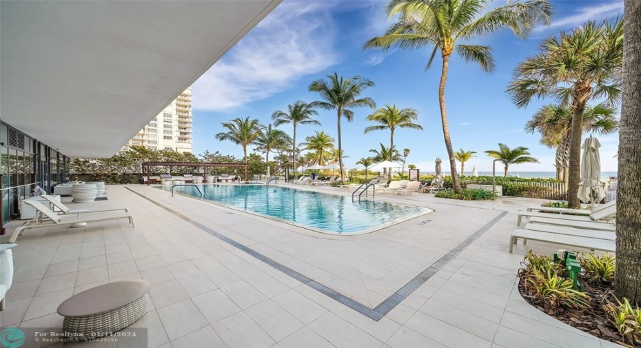 Heated saltwater pool