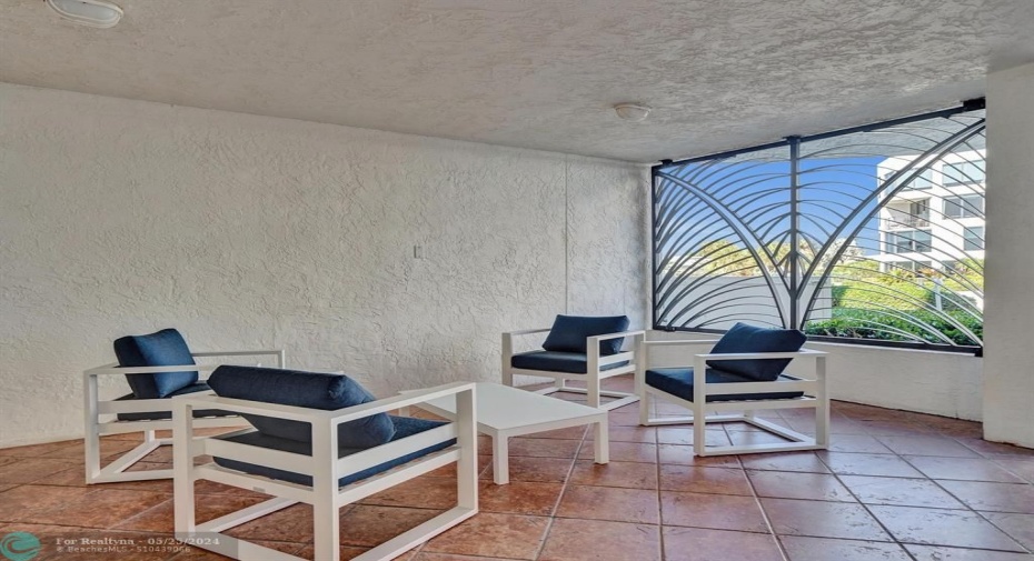 Gathering area in the courtyards.