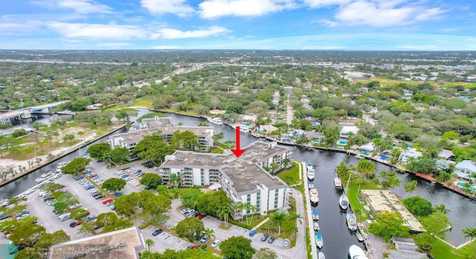 Desirable River Building.  Arrow Shows this Unit.