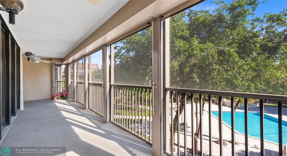 patio view of pool