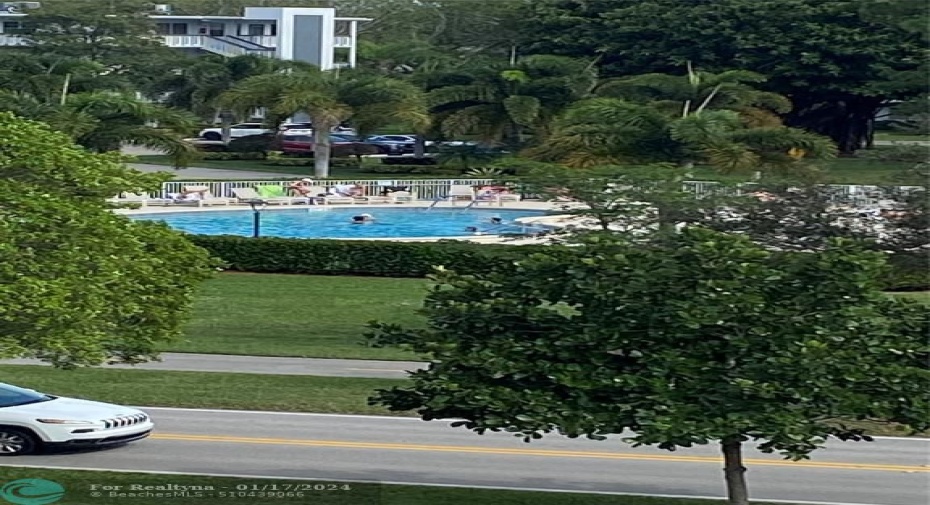 Pool view out front door!