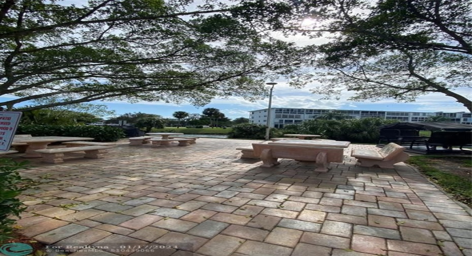 Common area patio on the water with bbq!