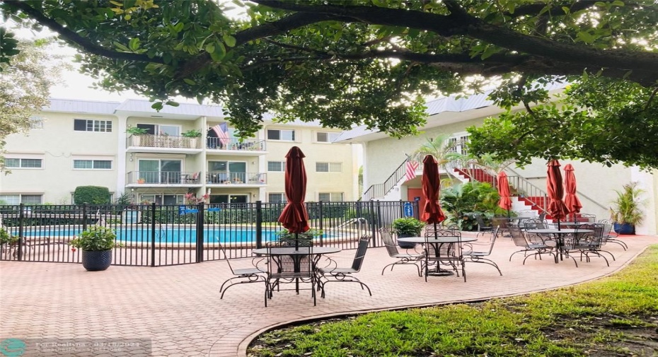 Beautiful pool area.