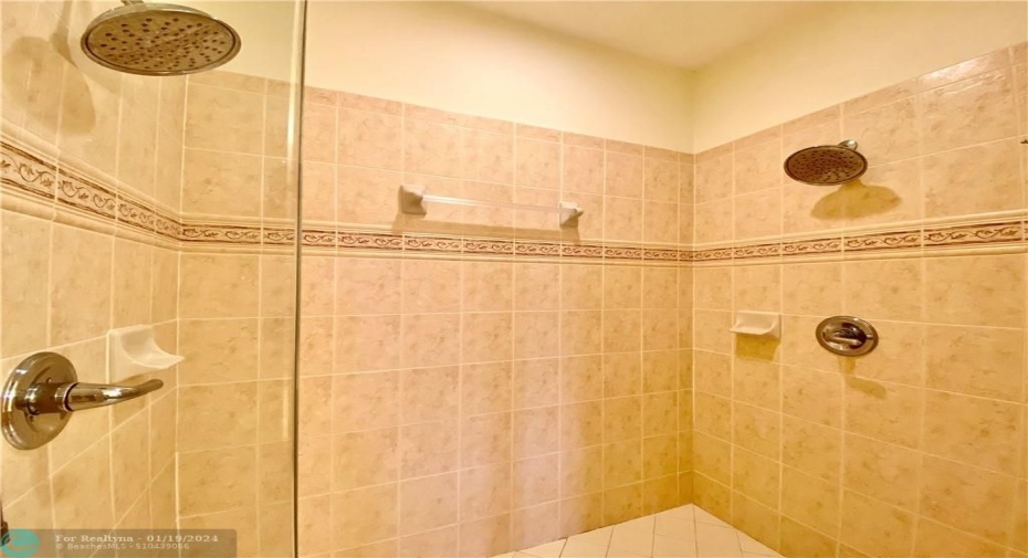 Double shower in primary bathroom.