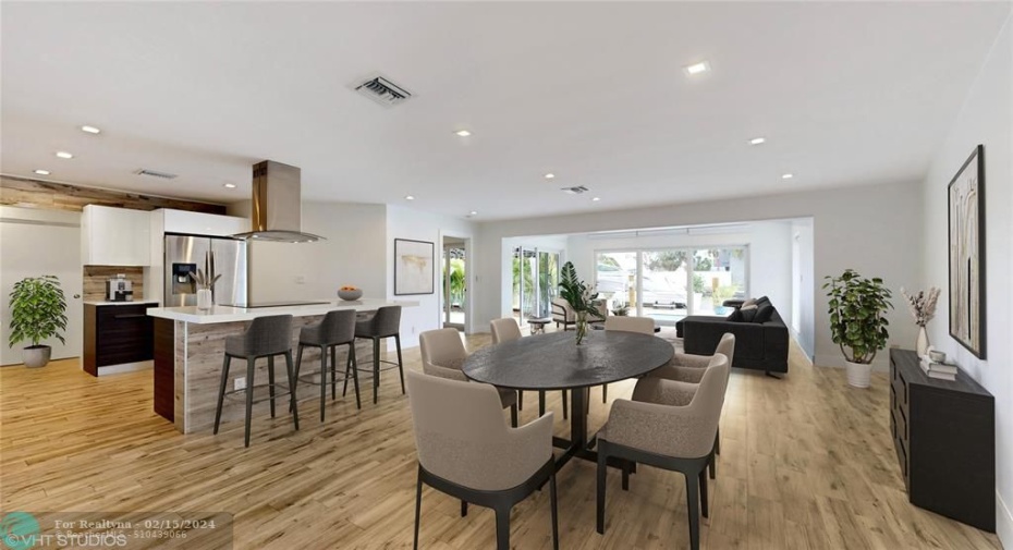 Dining room towards the living room