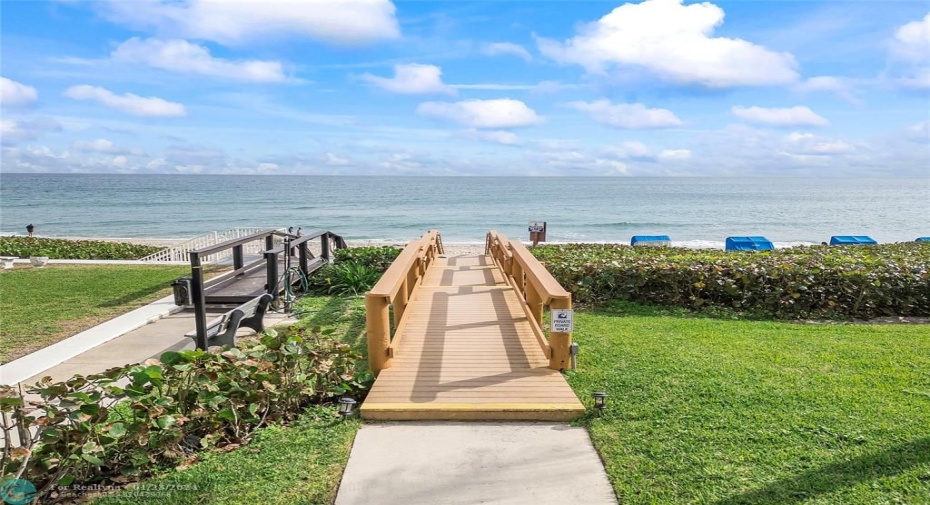 Access to ocean- private beach