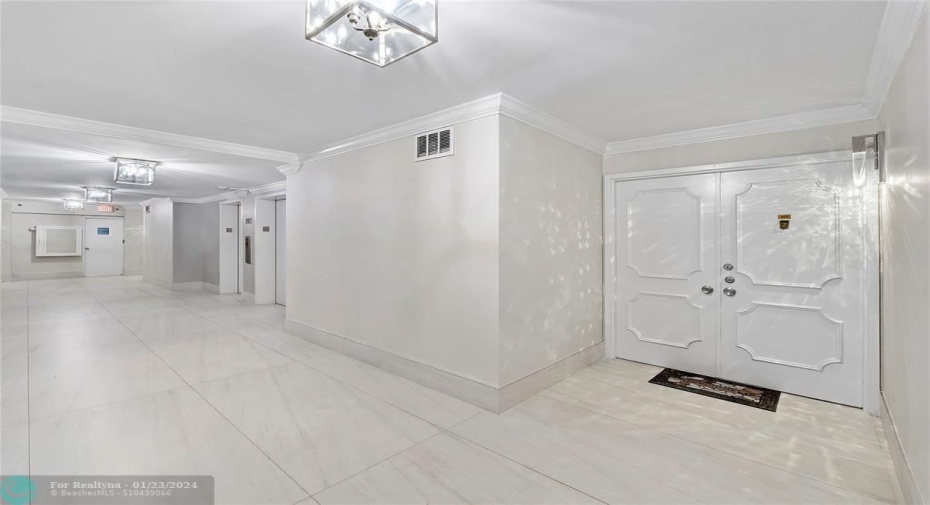 Hallway to unit