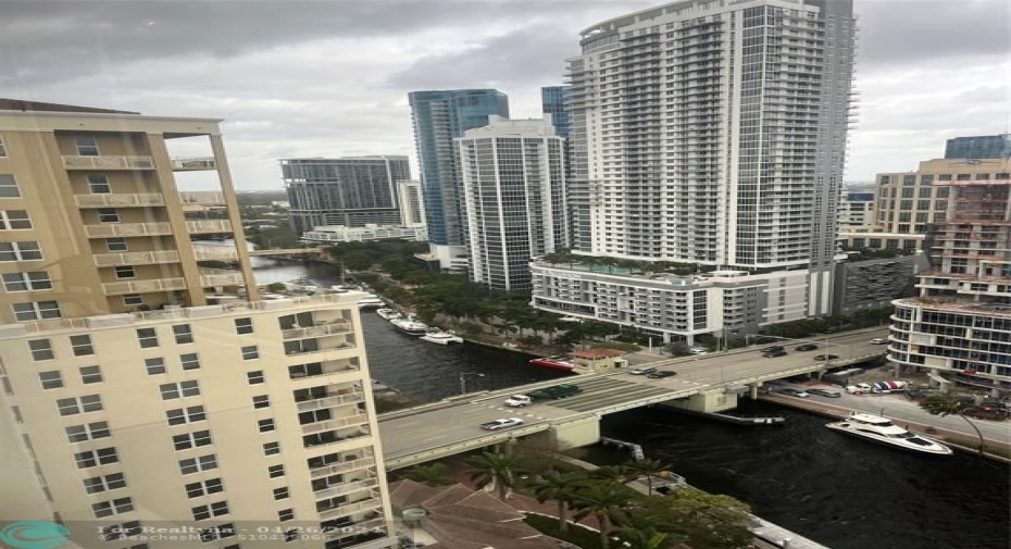 View from balcony looking west.