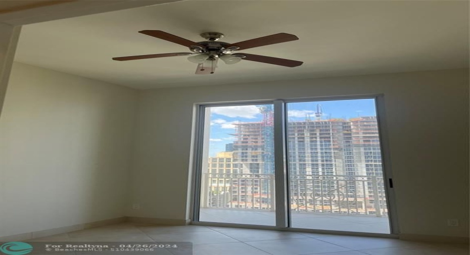 Master Bedroom has sliding glass door access to balcony as well.  All Impact glass