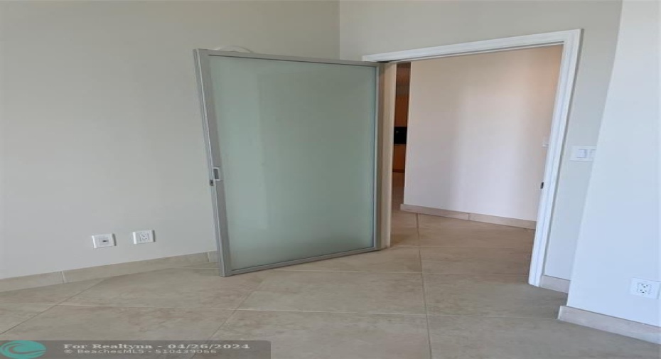 Designer Frosted glass doors throughout.