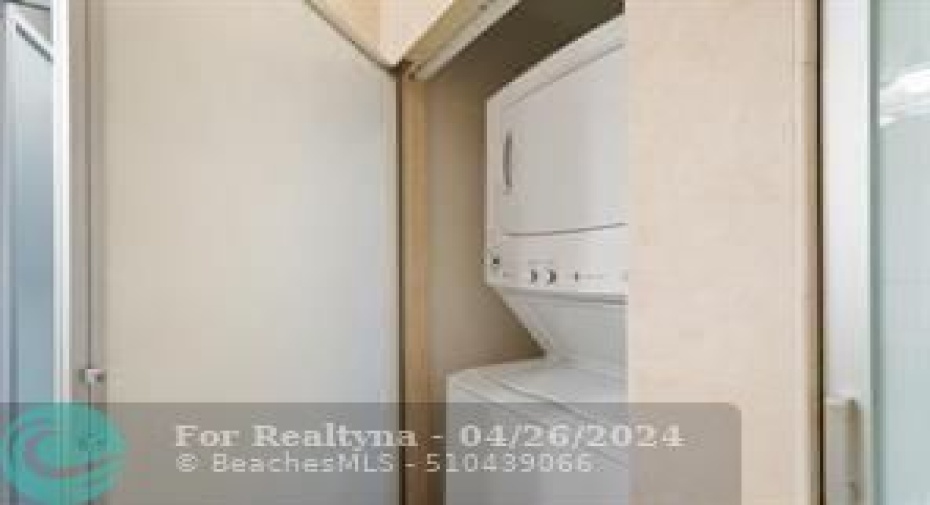 Washer and Dryer conveniently located in the master bath.