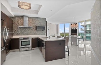 kitchen with a nice granite countertop