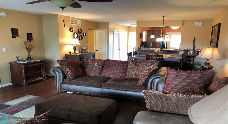 View of living area from patio