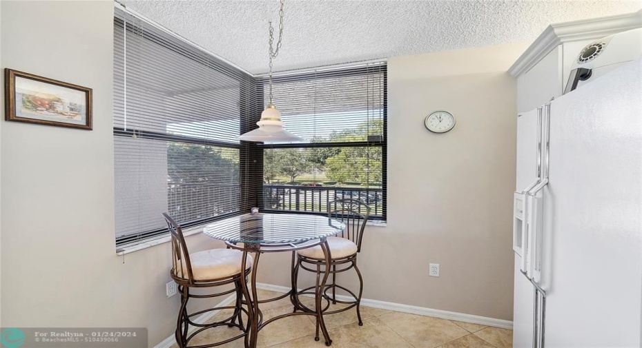 Kitchen nook table and chairs.