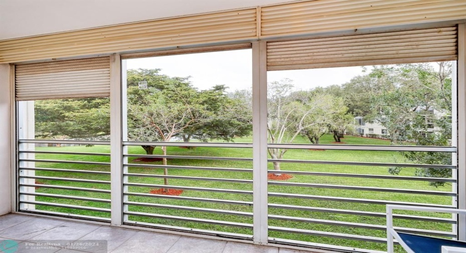 PATIO FACES NORTH WITH LAKE VIEW