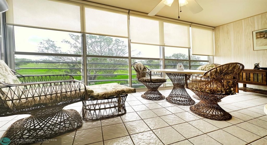 Spacious Enclosed Patio w/Acrylic Sliding Windows