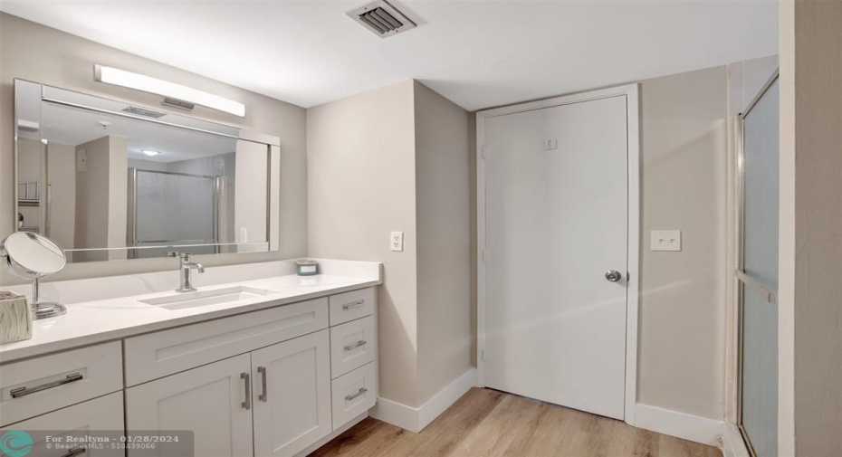 2nd Full Bathroom with Standing Shower for Guests.