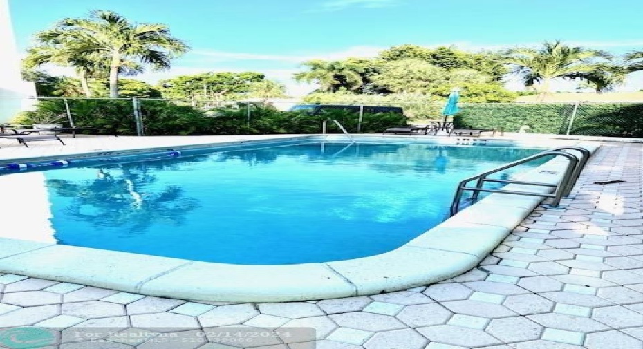 Beautiful pool and lounging areas