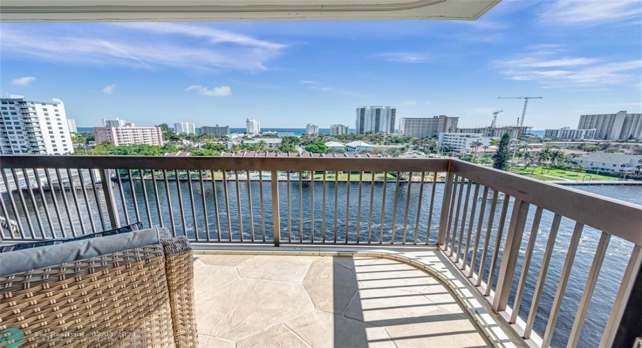 Balcony off of Living Room and Master