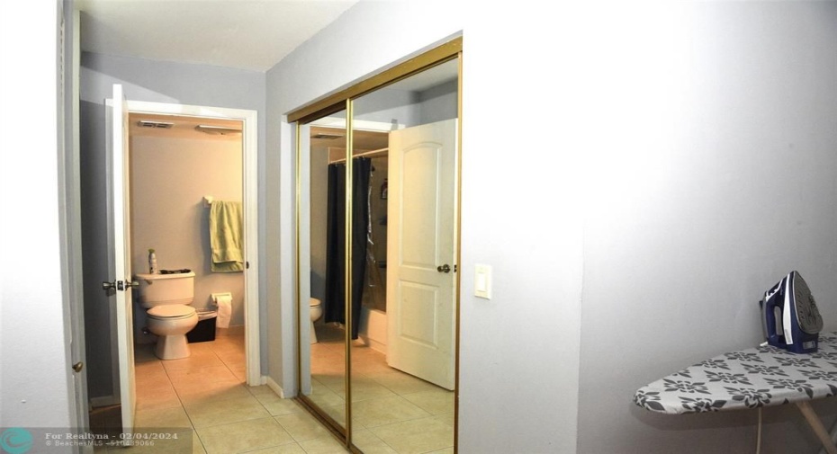 Closets on both sides & entrance to master bath