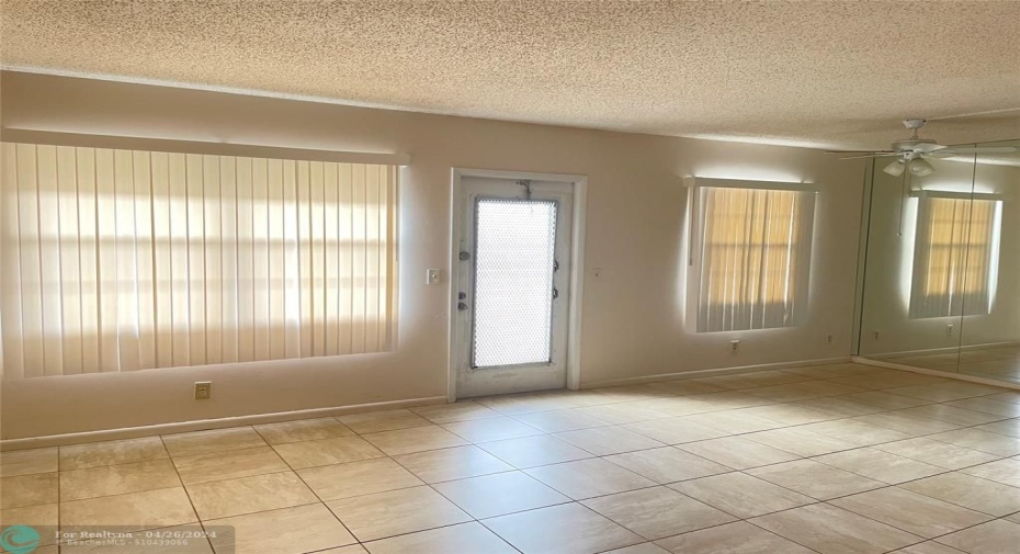 Tile in living room