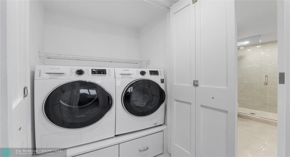 Washer and Dryer in the unit