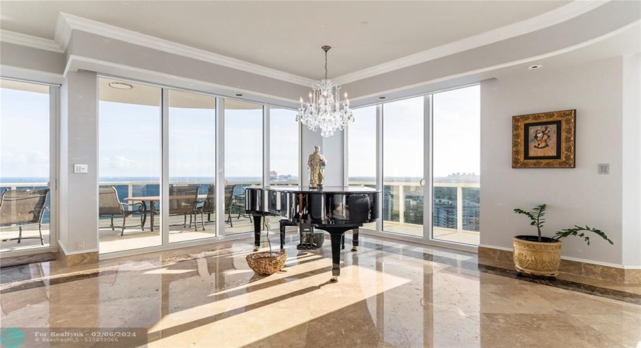 piano in great room