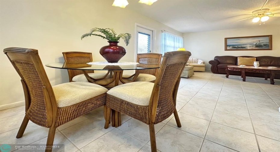 Dining Area is Adjacent to the Kitchen