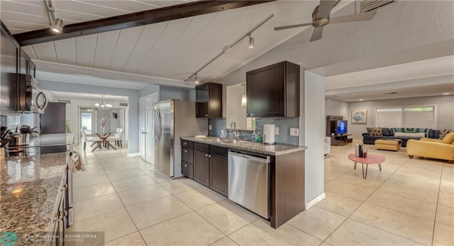 Main House Expansive Kitchen with Stainless Steel Appliances