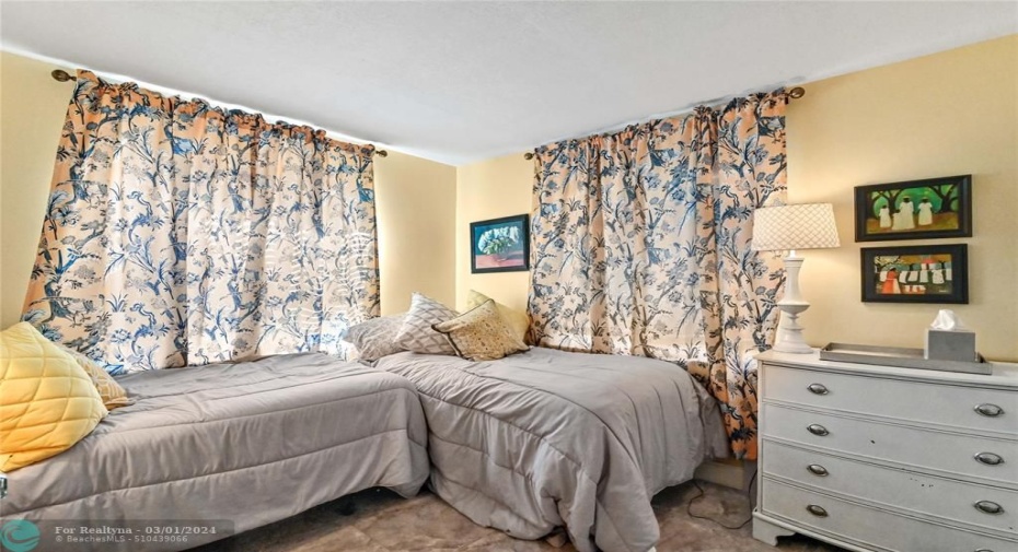 Spacious guest bedroom