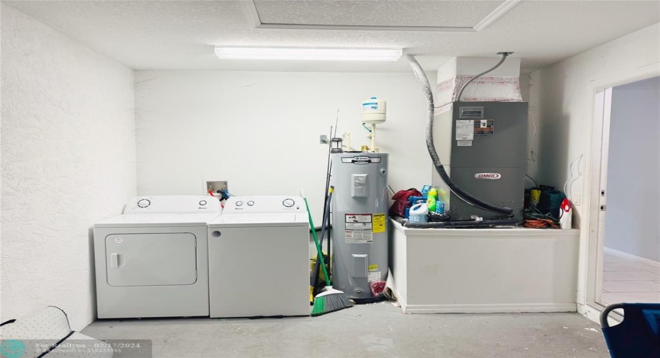 Washer, Dryer, Water Heater and A/C