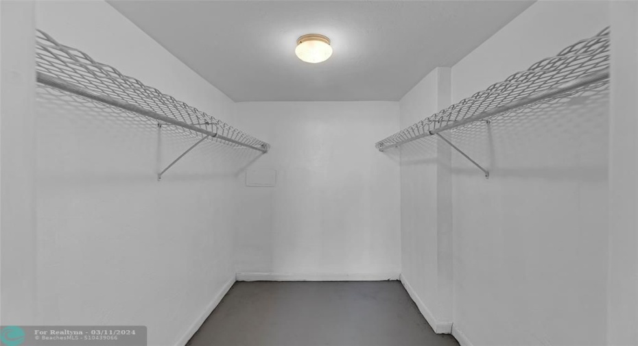 Huge walk in closet offered in master bedroom