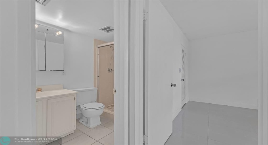 Second bathroom with walk in shower