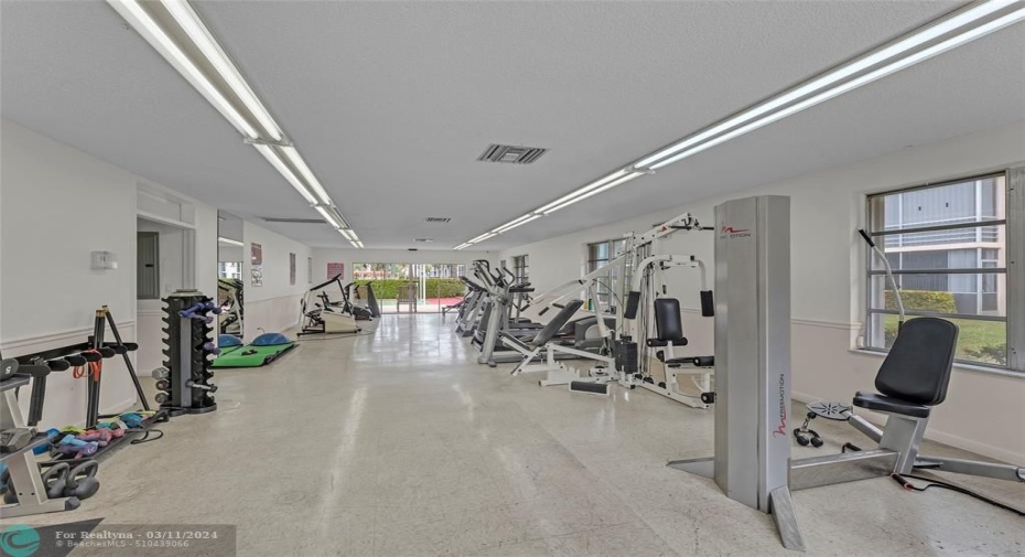 Nice fitness center offered for residents