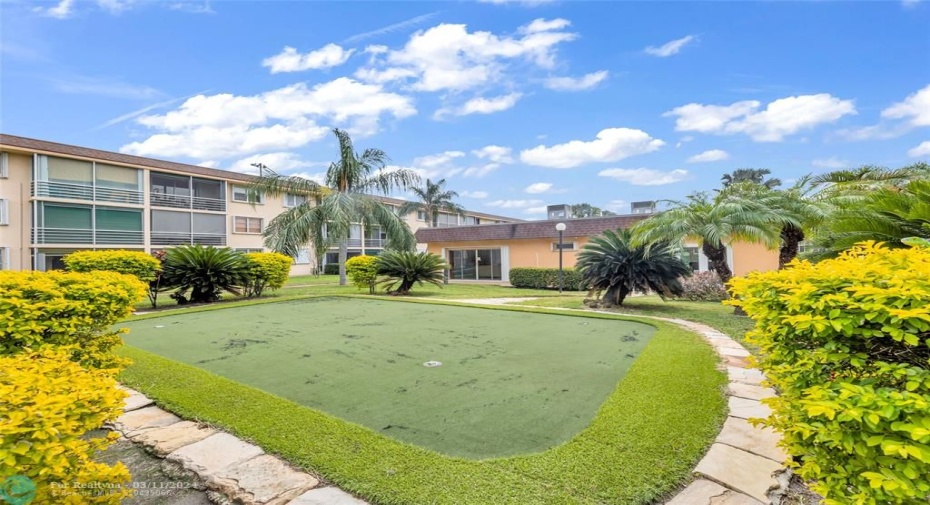 Great green space and perfect space to practice your putting