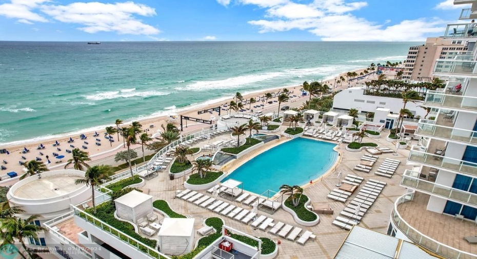 Pool Deck with a breathtaking view of the ocean.