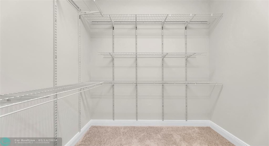 Large walk in closet.