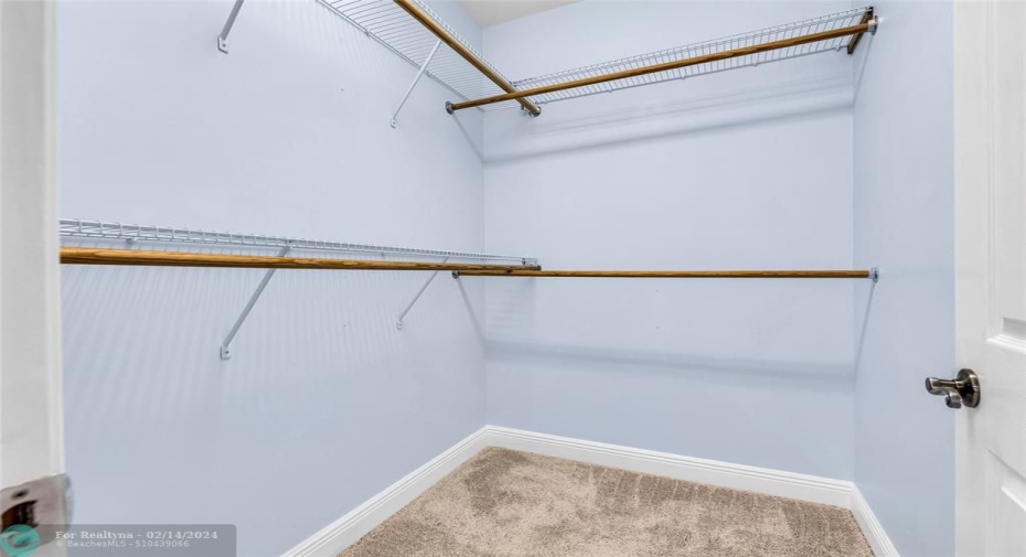 Large walk in closet.