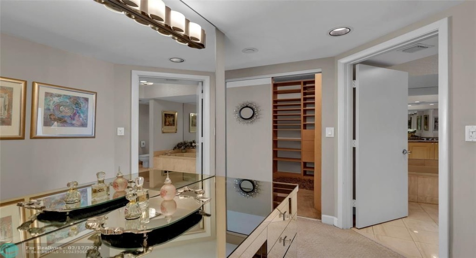 Main bath / closet / dressing area