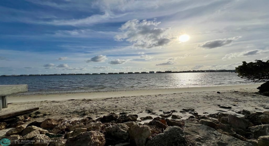 beach on intracoastal waterway