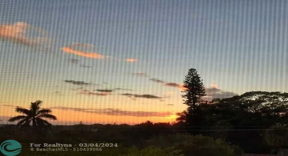sunset facing west from the unit