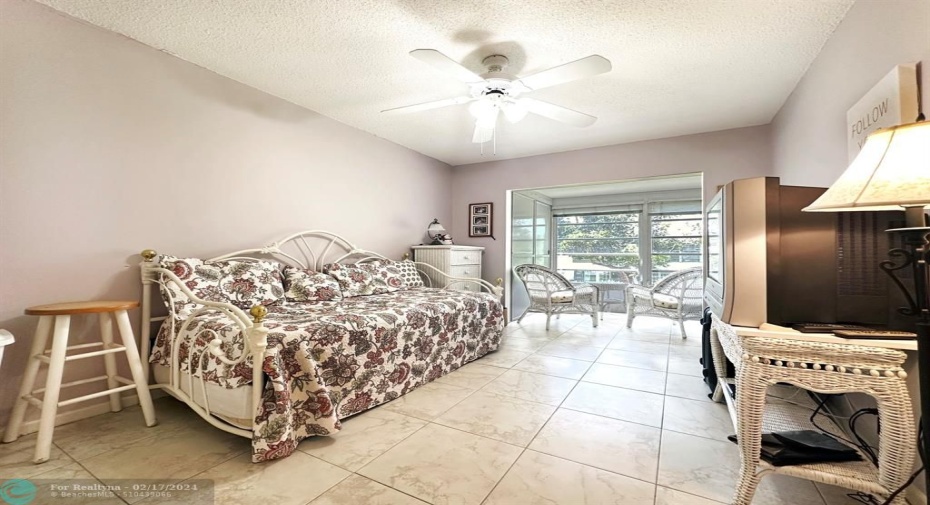 Second Bedroom w/ Unobstructed Entrance to Patio