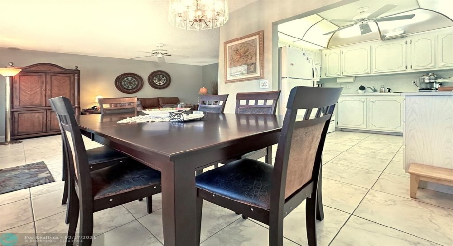 Dining area is Adjacent to Kitchen