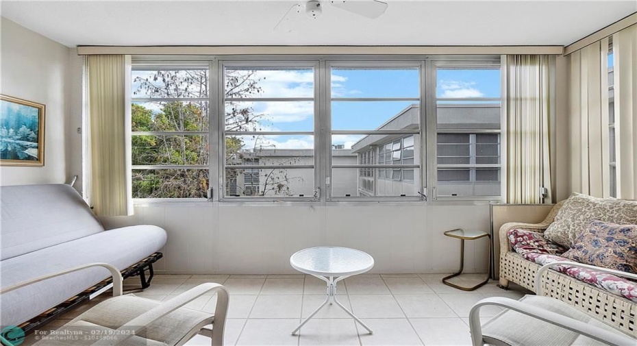 Glass enclosed patio