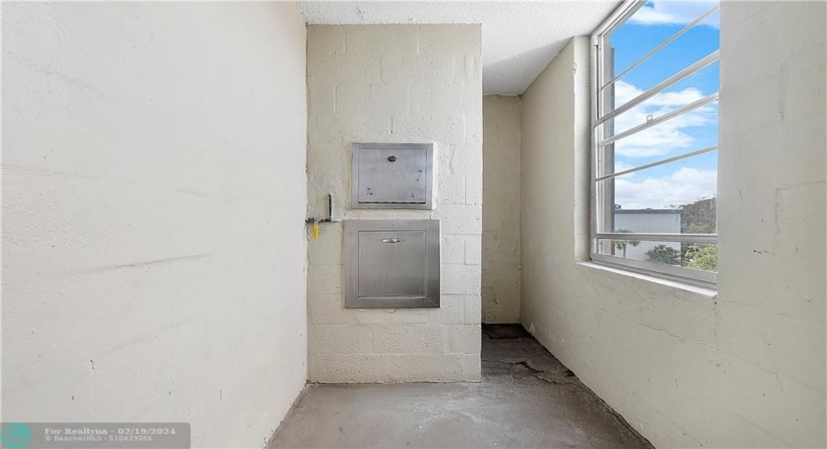 Trash chute on each floor