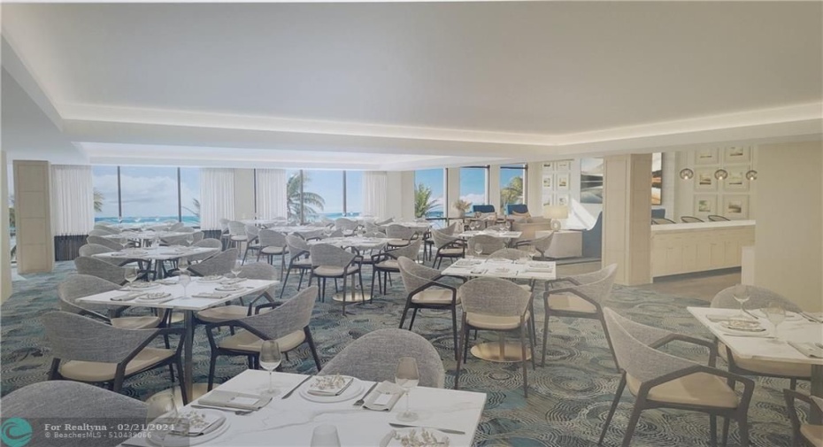 RENDERINGS OF THE NEW RECREATION ROOM OVERLOOKING THE POOL AND OCEAN CURRENTLY BEING REMODELED WITH ALL ASSESSMENTS PAID BY THE SELLER!