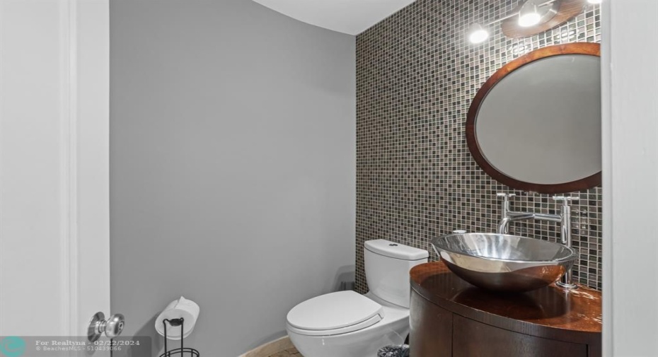Half bath on the first level.