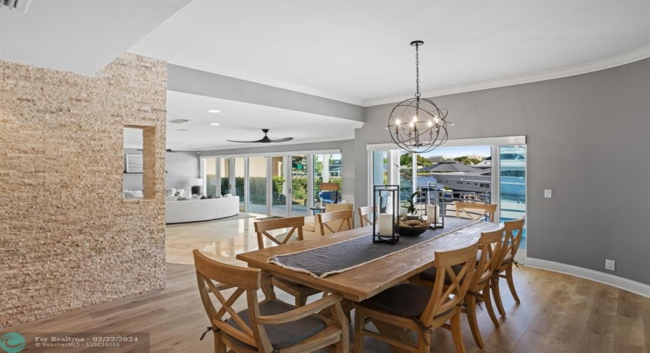 Dining area right off of the kitchen space.