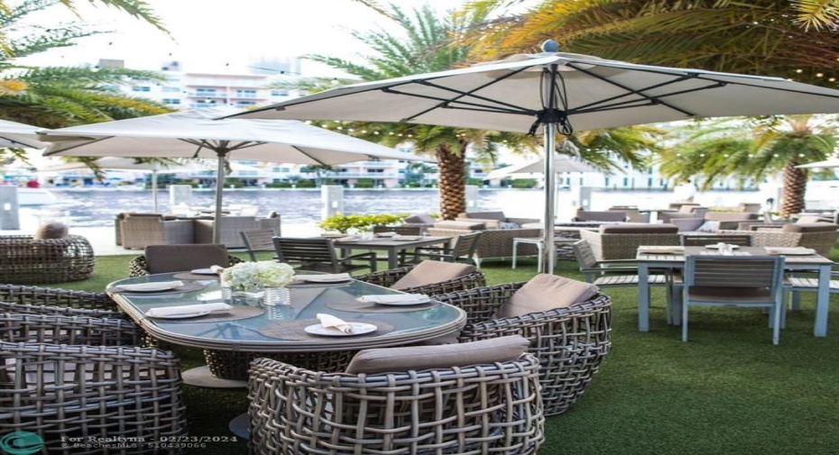 Waterfront dining across the street.
